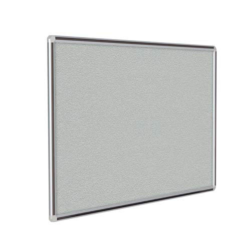 120" x 48" DecoAurora Aluminum Frame Gray Vinyl Tackboard - Black Trim