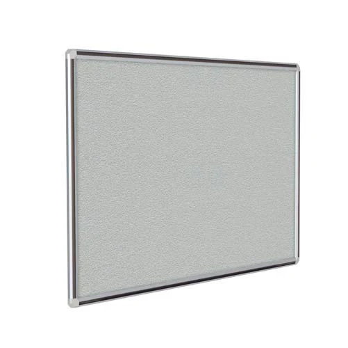 144" x 48" DecoAurora Aluminum Frame Gray Vinyl Tackboard - Black Trim