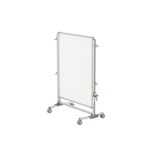40" x 57" Nexus Jr. Partition - Double-Sided Mobile Porcelain Magnetic Whiteboard
