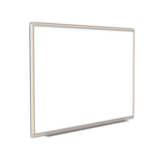 48" x 48" DecoAurora Aluminum Frame Porcelain Magnetic Whiteboard - Light Maple Trim