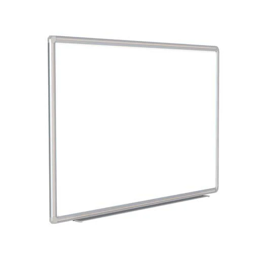 72" x 48" DecoAurora Aluminum Frame Porcelain Magnetic Whiteboard - Gray Trim