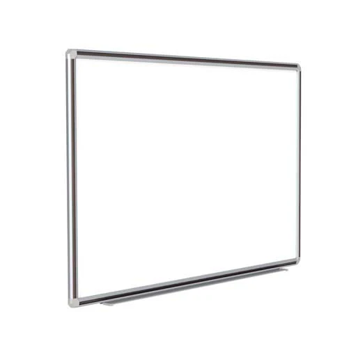 96" x 48" DecoAurora Aluminum Frame Porcelain Magnetic Whiteboard - Black Trim