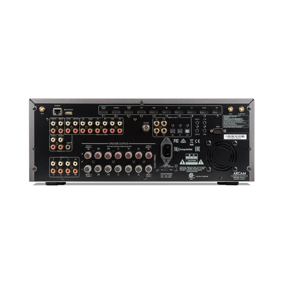 Arcam AVR21 7.2 channel 8K home theater receiver 110 watts per channel with HDMI 2.1, Multi-Room, Bluetooth®, Chromecast built-in, and Apple AirPlay® 2 - Image 3