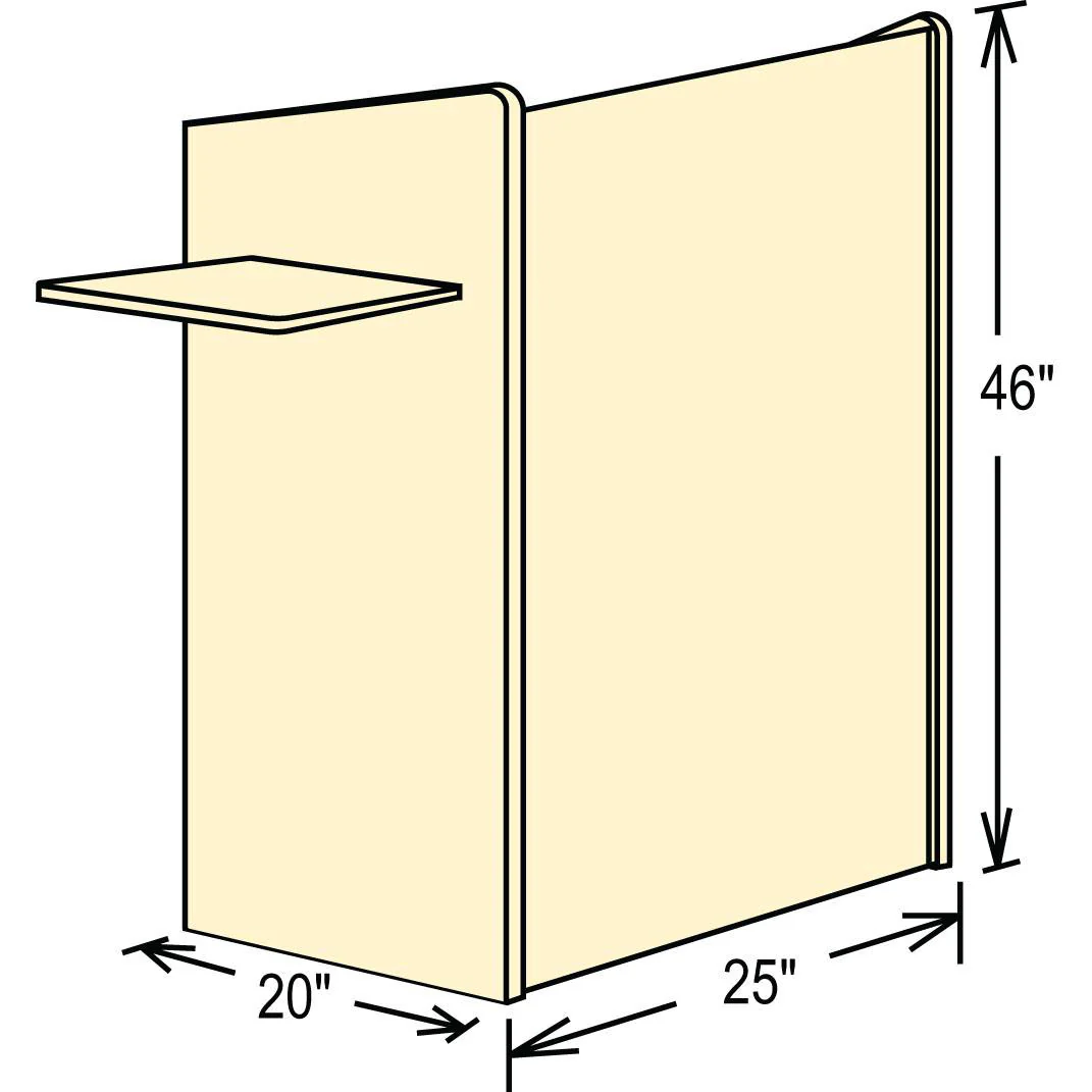 Aristocrat Full Floor Lectern/Podium with 2 Built-in and 1 Slide-Out Side Shelf in MediumOak- 600MO - Image 5