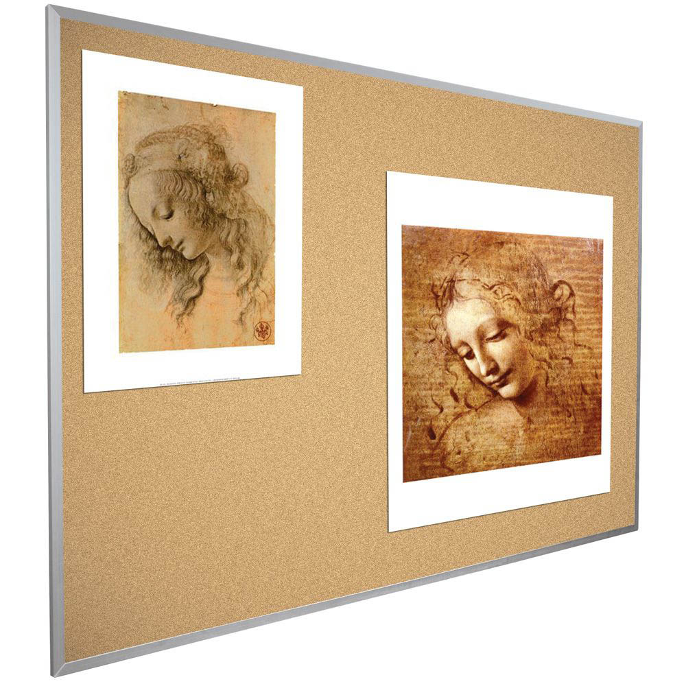 Best-Rite 302AB Natural Add-Cork Tackboard with Aluminum Trim - Image 2