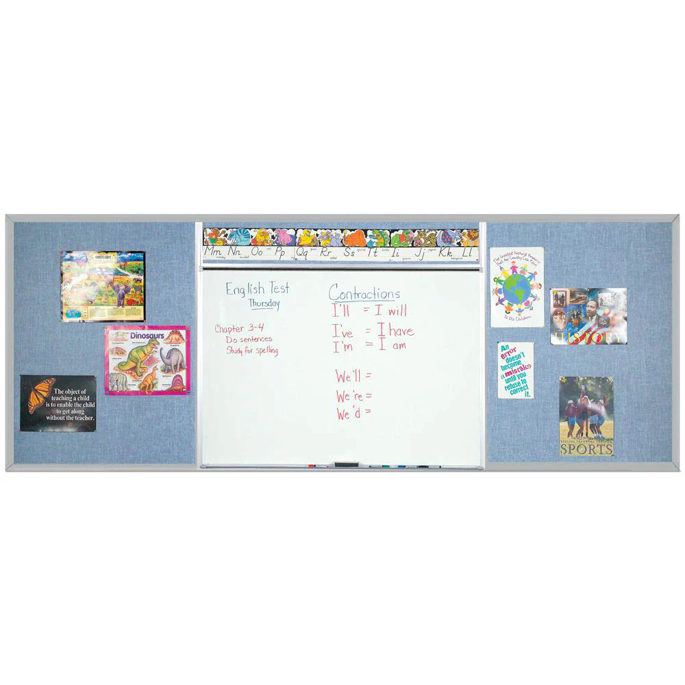 Best-Rite 412-7C-PM-X2 Combo-Rite Boards - Whiteboards &Tackboards