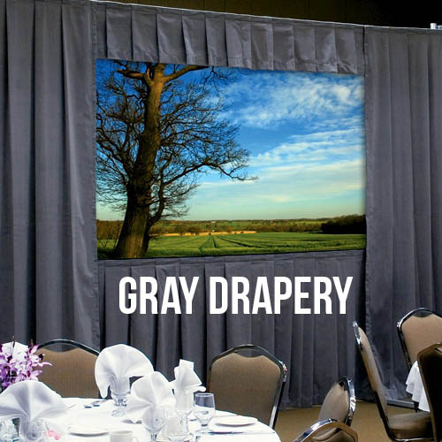 Da-Lite 36521GRP Ultra Velour Drapery Kits for Deluxe Frames Without Skirt Bar for a (7'6"x10')