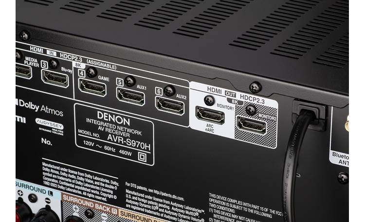 Denon AVR-S970H 7.2-channel home theater receiver with Dolby Atmos, Bluetooth, Apple AirPlay 2, and Amazon Alexa compatibility - AVR-S970H - Image 3