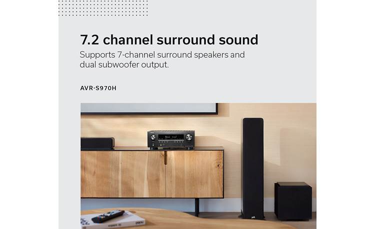 Denon AVR-S970H 7.2-channel home theater receiver with Dolby Atmos, Bluetooth, Apple AirPlay 2, and Amazon Alexa compatibility - AVR-S970H - Image 8