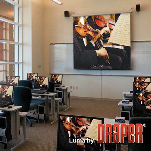 Draper 207002 Luma 85 diag. (60x60) - Square [1:1] - Matt White XT1000E 1.0 Gain - Image 5