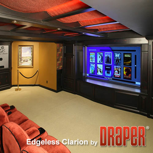 Draper 255041 Edgeless Clarion 119 diag. (58x104) - HDTV [16:9] - Grey XH600V 0.6 Gain - Image 4