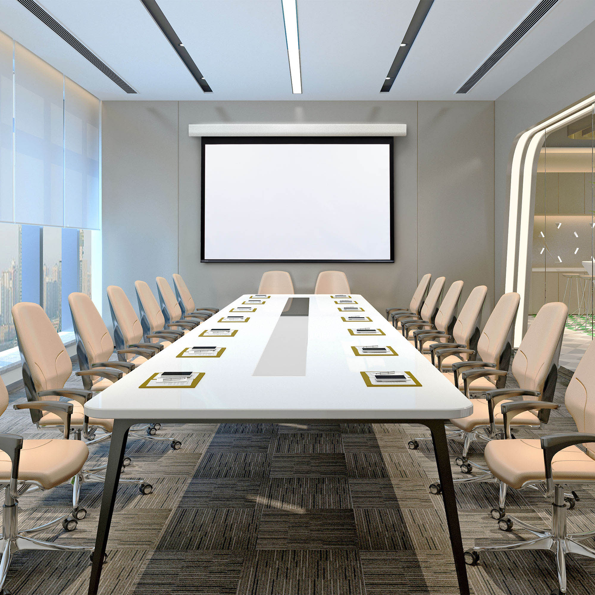Draper Acumen E 118" 2K/4K Full ClearSound White Weave XT900E with Quiet Motor Projector Screen