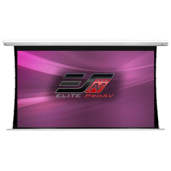 Elite Screens Saker Tab-Tension AcousticPro UHD 150" Diag. 16:9, 4K/8K Ultra HD Electric Motorized Sound Transparent Perforated Weave Drop Down Front Projector Screen, SKT150UH-E12-AUHD