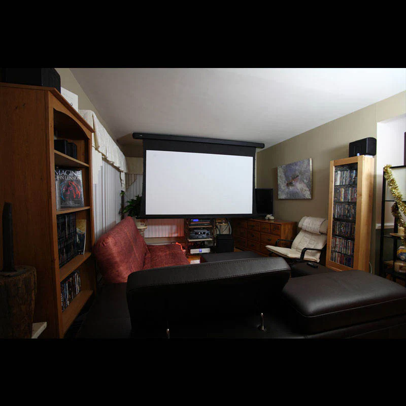 EluneVision 112" (55x98) 16:9 Reference Studio 4K Tab Tensioned 1.0 Gain Projector Screen - Image 8