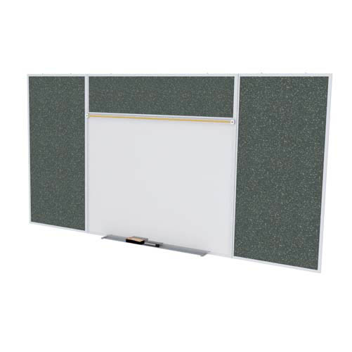 Ghent-SPC416E-ATR-CF - 4'x16' Style E Combination - Porc Magn Whtbd / Recyc Rubber Bull - Confetti