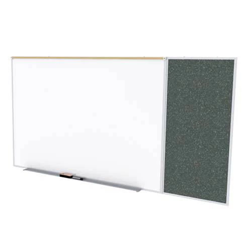 Ghent-SPC48C-ATR-CF - 4'x8' Style C Combination - Porc Magn Whtbd / Recyc Rubber Bull - Confetti