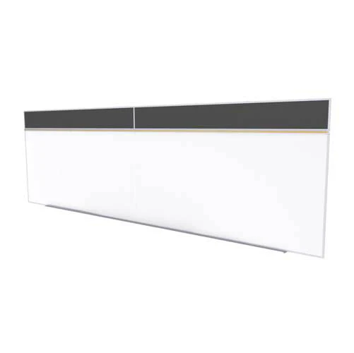 Ghent-SPC516A-ATR-BK - 5'x16' Style A Combination - Porc Magn Whtbd / Recyc Rubber Bull - Black