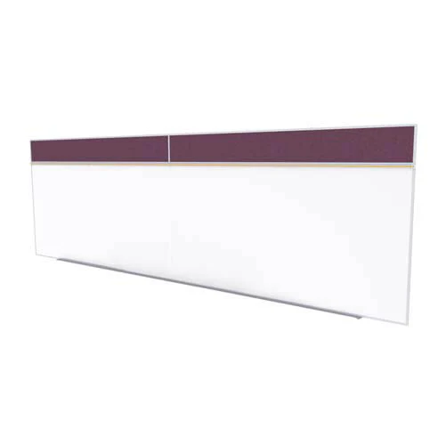 Ghent-SPC516A-V-187 - 5'x16' Style A Combination - Porcelain Magn Whtbd / Vinyl Fabric Bull - Berry