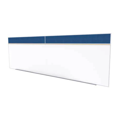 Ghent-SPC516A-V-195 - 5'x16' Style A Combination - Porcelain Magn Whtbd / Vinyl Fabric Bull - Navy