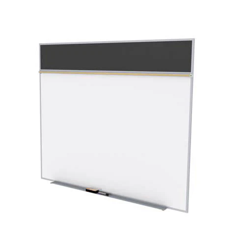 Ghent-SPC56A-ATR-BK - 5'x6' Style A Combination - Porc Magn Whtbd / Recyc Rubber Bull - Black
