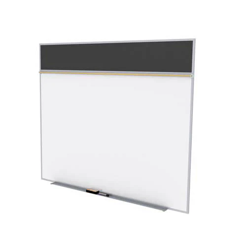 Ghent-SPC58A-ATR-BK - 5'x8' Style A Combination - Porc Magn Whtbd / Recyc Rubber Bull - Black