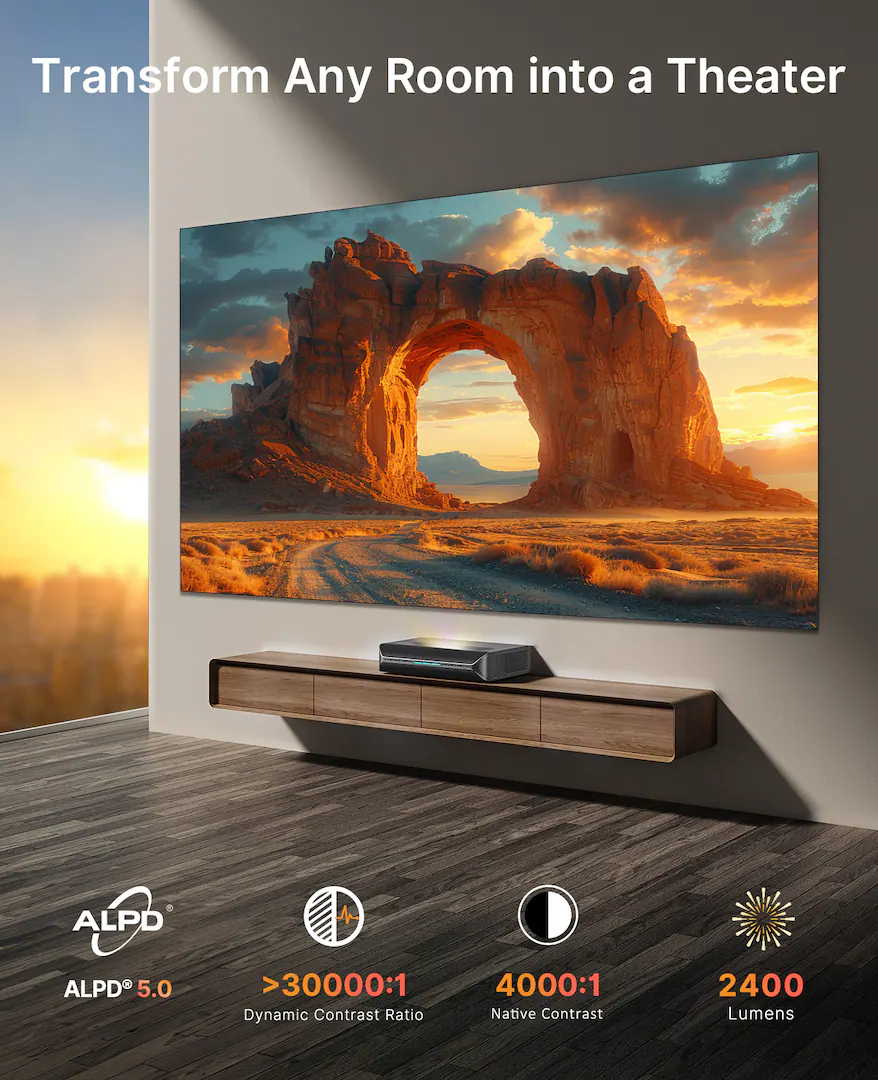 Nexigo Aurora Pro MKII 4K Triple Laser Ultra Short Throw Projector 2400 Lumens PJ92 MKII - Image 5