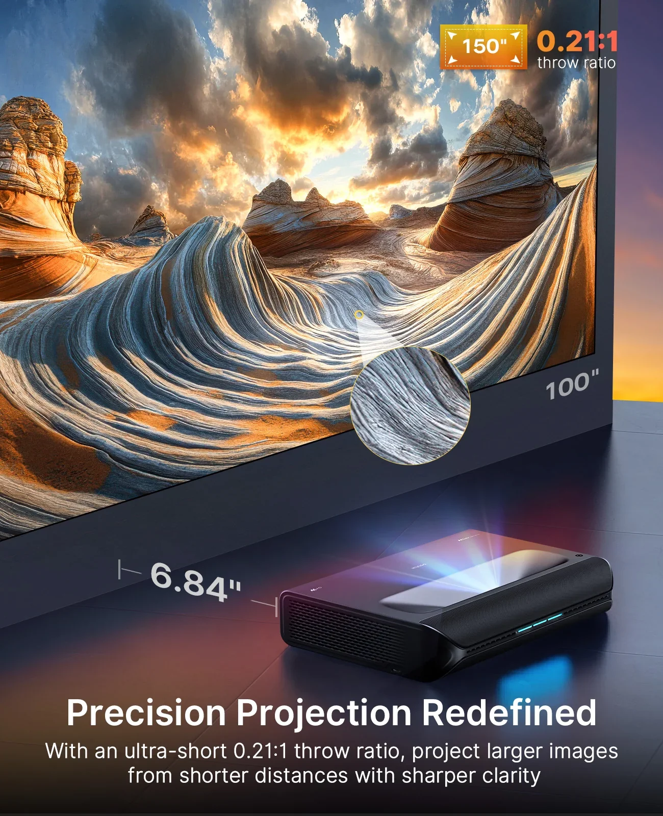 Nexigo Aurora Pro MKII + Nexigo 100" Fresnel Fixed Frame Screen Bundle - Image 3