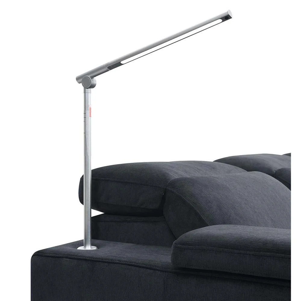 RowOne Calveri Microfiber Fabric 4 Chair Straight Row with Loveseat Power Recline - Charcoal - Image 3