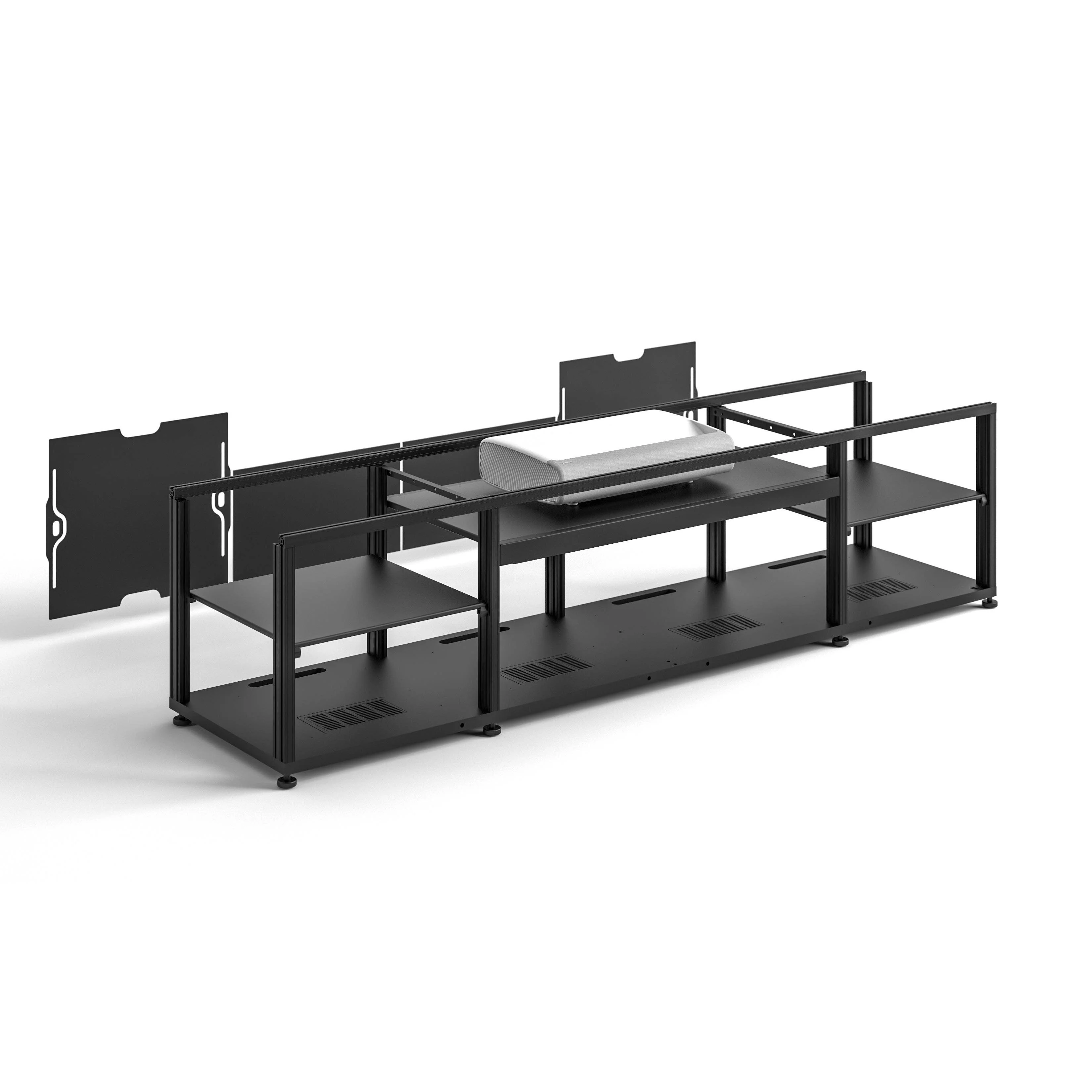 Salamander Designs Oslo 245OS Cabinet for integrated Samsung LSP7T UST Projector - Black Glass, Black Top - X/SMG7/245OS/BG - Image 2
