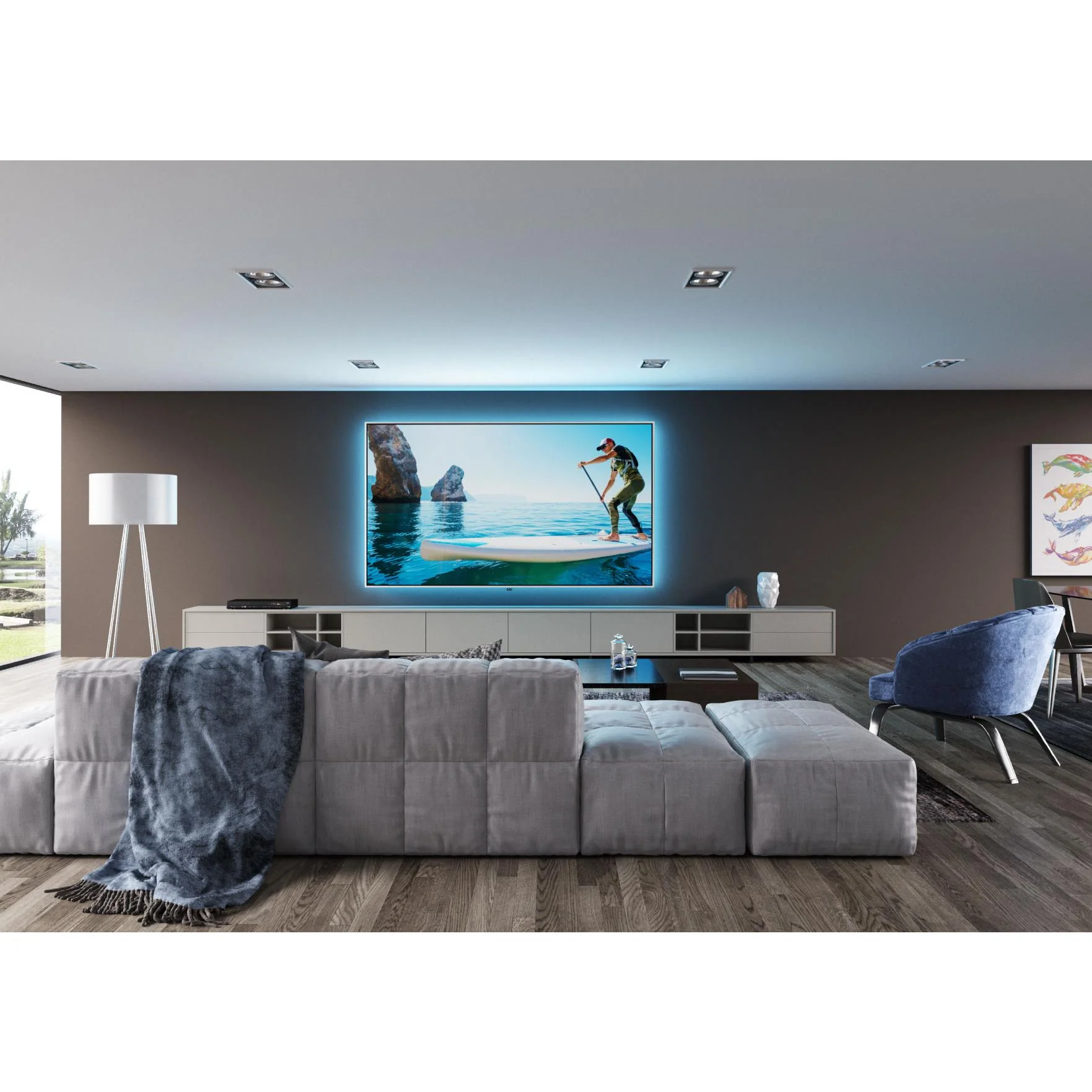 Screen Innovations Zero Edge - 189" (74x174) - 2.35:1 - Pure White 1.3 - ZS189PW - Image 4