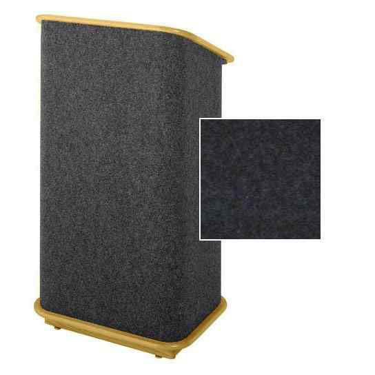 Sound-Craft CMLO-Onyx Convention Series 48"H Modular Lectern with Onyx Carpet and Natural Oak Wood Trim
