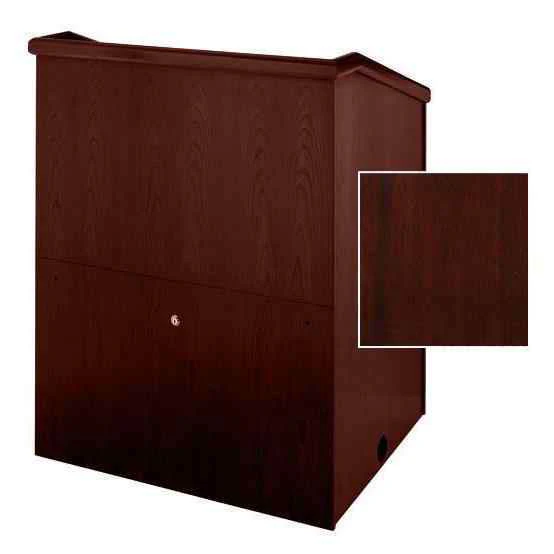 Sound-Craft MML36V-Dark Mahogany Presenter Series 48"H x 36"W Multimedia Lectern with Dark Mahogany Wood Veneer