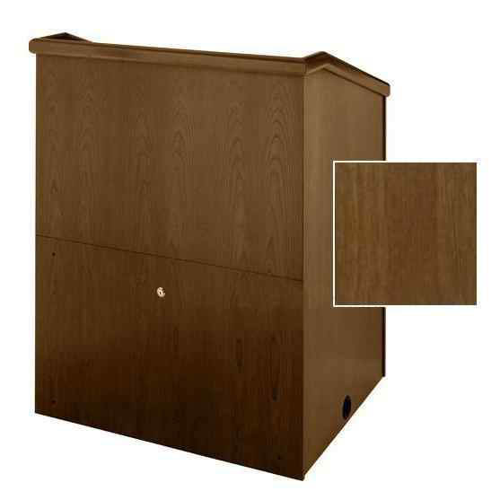 Sound-Craft MML36V-Natural Sapele Presenter Series 48"H x 36"W Multimedia Lectern with Natural Sapele Wood Veneer