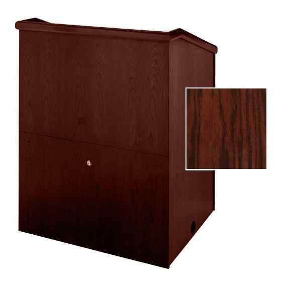 Sound-Craft MML48V-Dark Cherry Stained Oak Presenter Series 48"H x 48"W Multimedia Lectern with Dark Cherry Stained Oak Wood Veneer