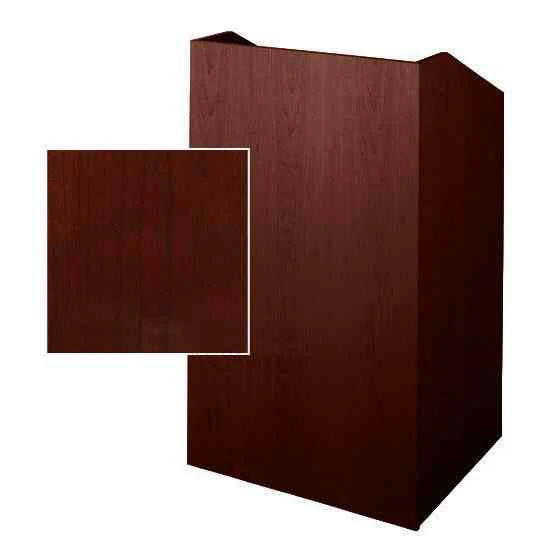 Sound-Craft SCV36-Dark Cherry Classic Series 47"H x 36"W Square Corner Lectern with Dark Cherry Wood Veneer