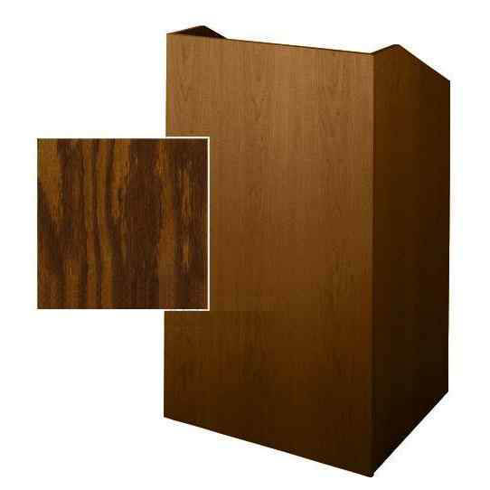 Sound-Craft SCV36-Dark Oak Classic Series 47"H x 36"W Square Corner Lectern with Dark Oak Wood Veneer - Image 3