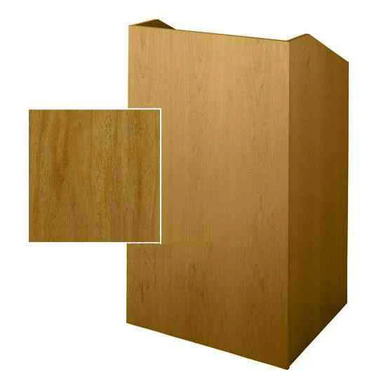 Sound-Craft SCV36-Natural Mahogany Classic Series 47"H x 36"W Square Corner Lectern with Natural Mahogany Wood Veneer