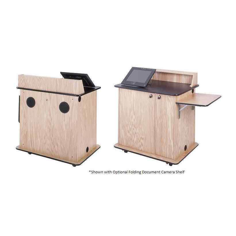 Sound-Craft SML-2-Natural Oak Intelligent Series 42.88"H Multimedia Workstation with Natural Oak Wood Veneer - Image 2