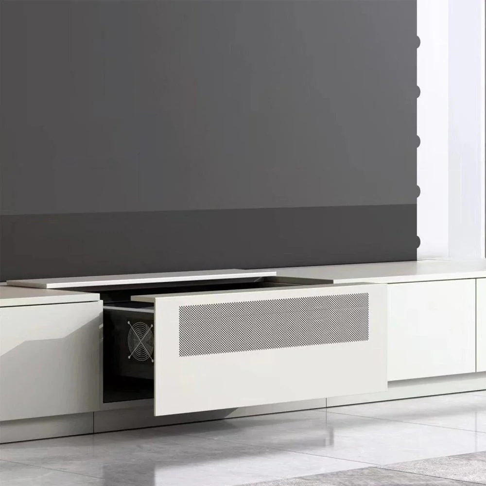 Vividstorm VC59MC110W Monte Carlo Motorized UST Laser TV Cabinet - White - Image 2