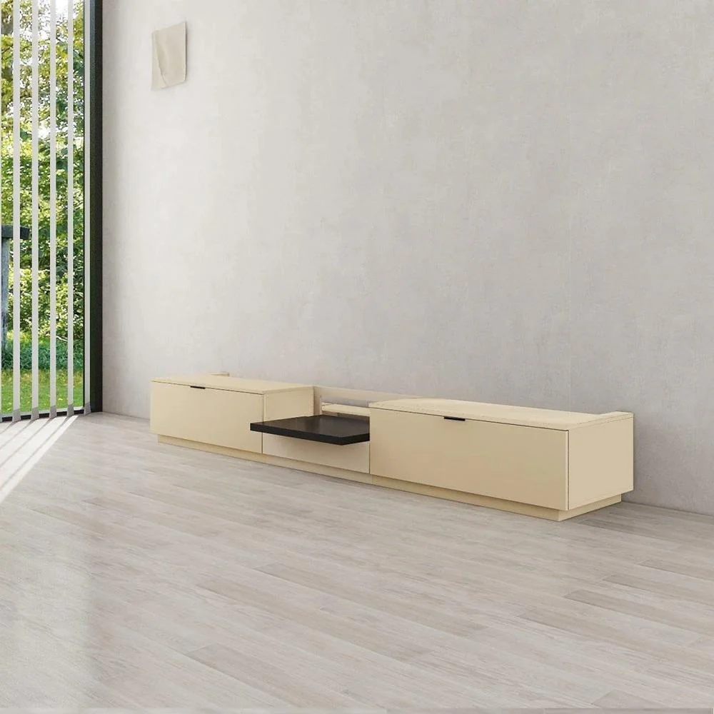 Vividstorm VC69BL100K-EP Berlin Epson Edition Motorized UST Laser TV Cabinet - Oak - Image 3