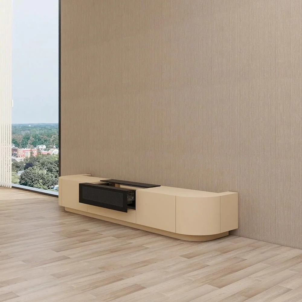 Vividstorm VC89FR100K Florence Motorized UST Laser TV Cabinet - Oak - Image 3