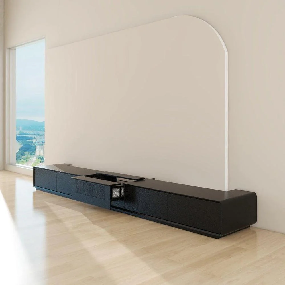 Vividstorm VC99CH120B Copenhagen Motorized UST Laser TV Cabinet - Black - Image 3