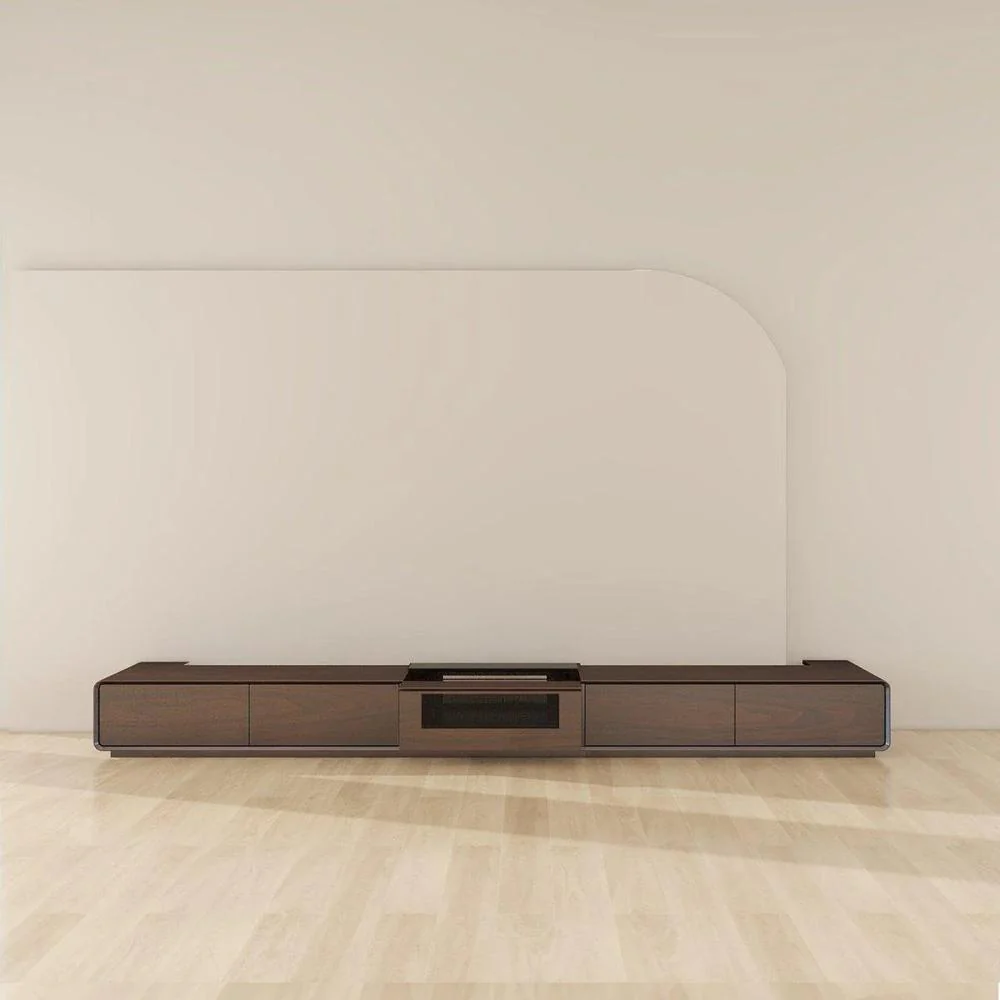 Vividstorm VC99CH120N Copenhagen Motorized UST Laser TV Cabinet - Walnut - Image 2