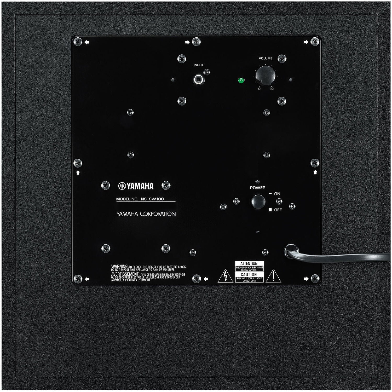 Yamaha NS-SW100 10" 100W Subwoofer (Black) - NS-SW100BL - Image 2